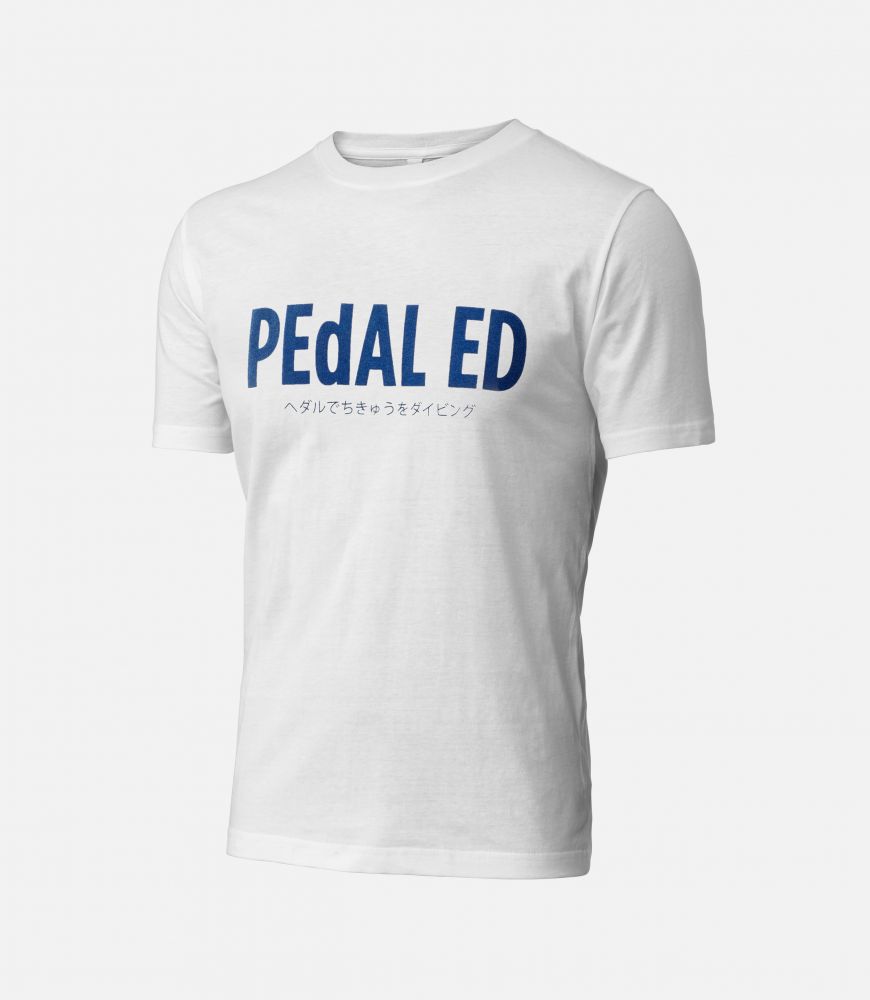 cotton t shirt logo white front pedaled