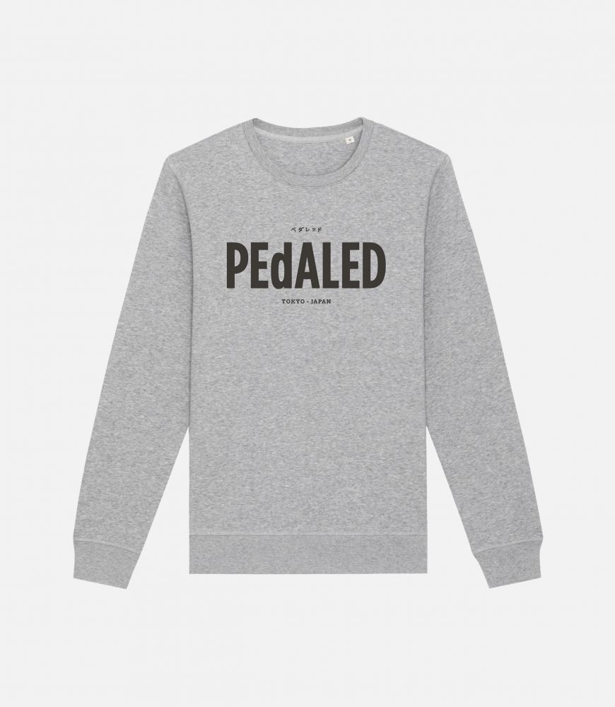 Cotton Sweatshirt Grey for Men - Front - Logo | PEdALED