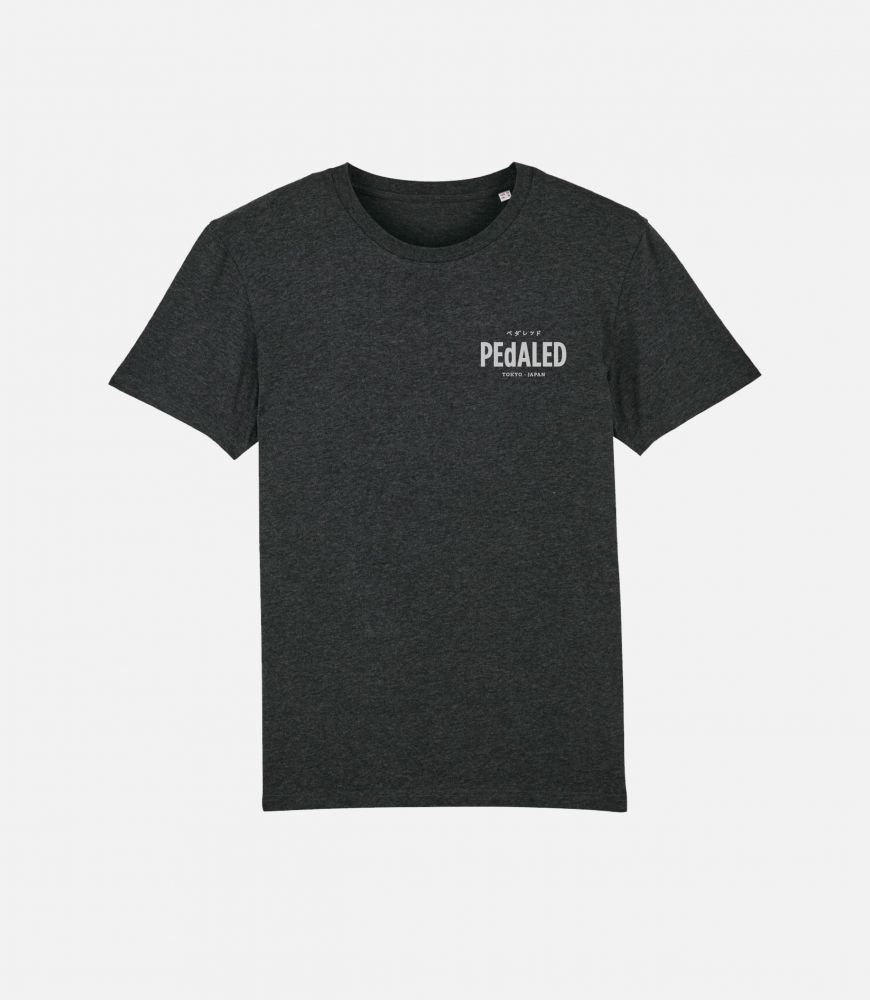 Cotton Tshirt Dark Grey for Men - Front - Logo | PEdALED
