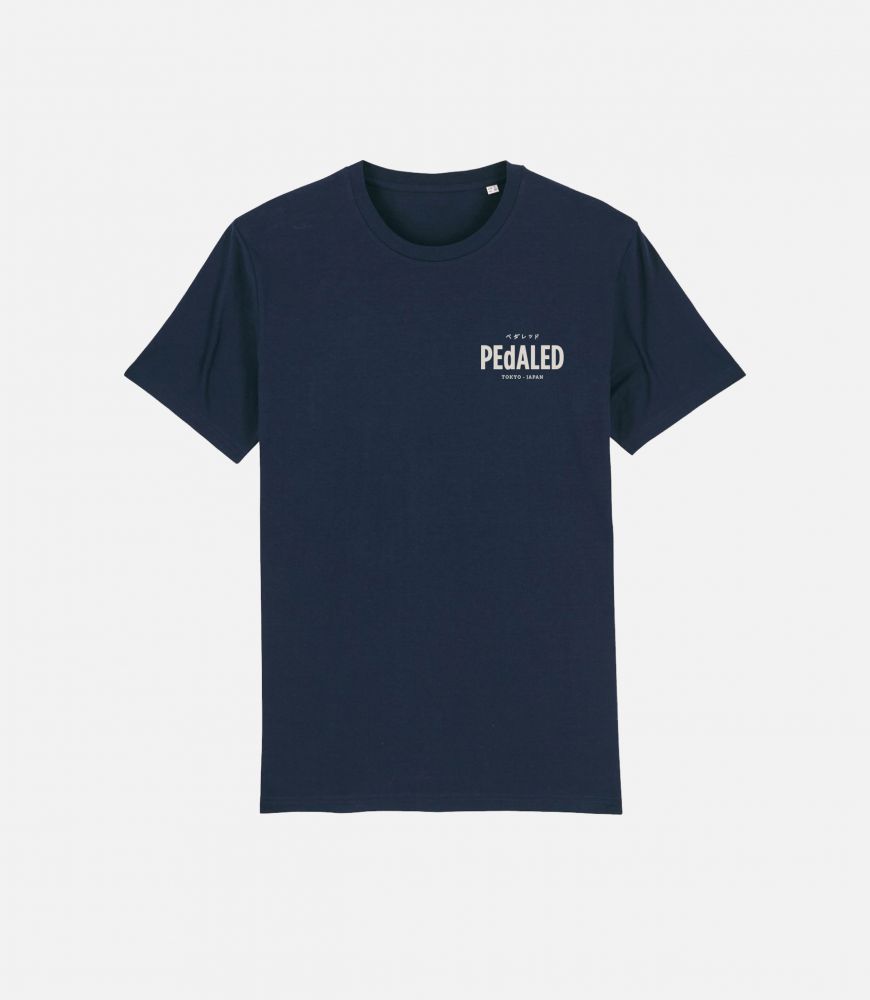 Cotton Tshirt Navy for Men - Front - Logo | PEdALED
