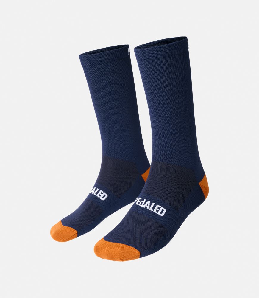 Cycling Socks Navy Unisex - Front - Essential | PEdALED

