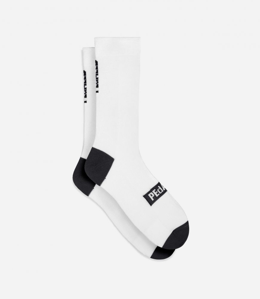Cycling Primaloft Socks White - Front - Element | PEdALED
