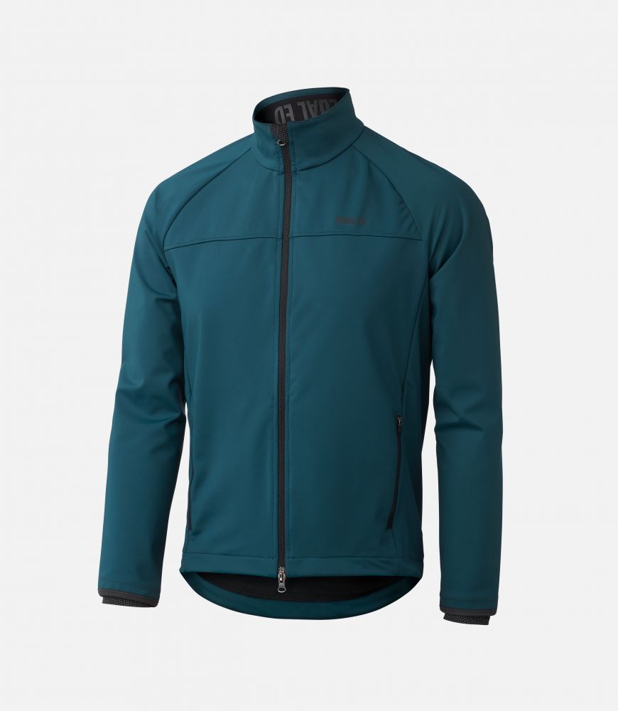 all road merino jacket jary teal front pedaled