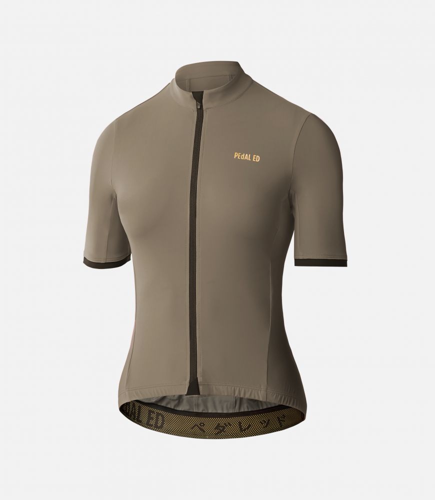 women essential jersey kawa clay front pedaled