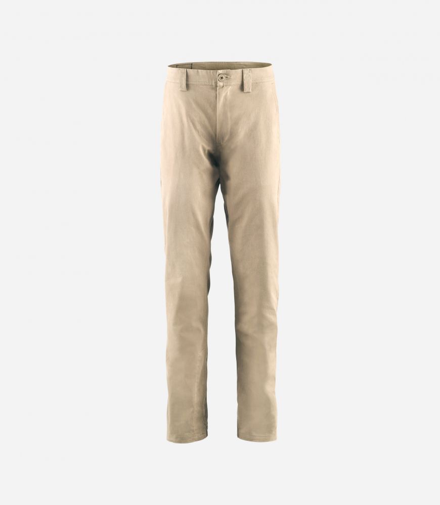 Cycling Cotton Pants Beige for Men - Front - Lifewear | PEdALED
