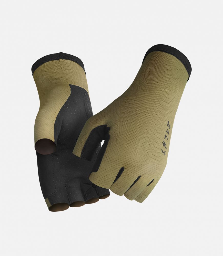 men cycling gloves olive green mirai pedaled