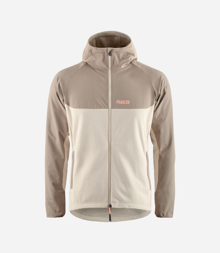 Cycling Hooded Jacket Grey for Men - Front - Jary | PEdALED
