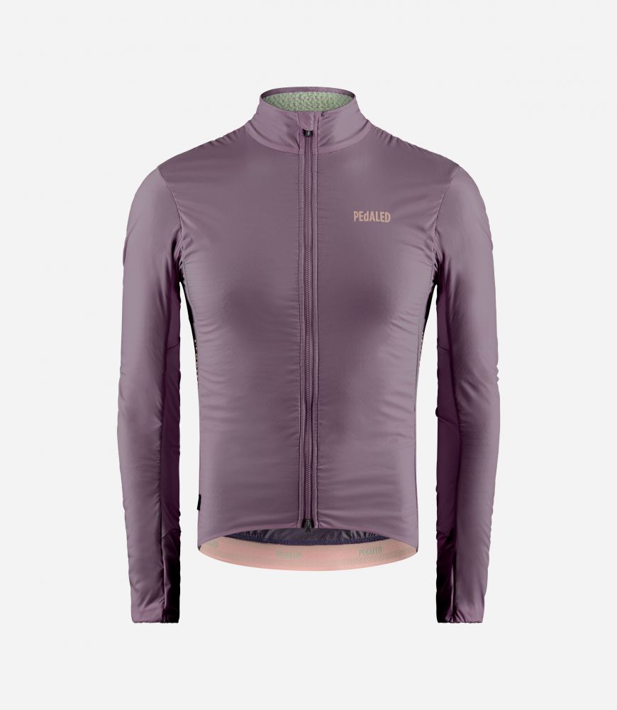 Cycling Insulated Jacket Lilac for Men - Front - Element | PEdALED
