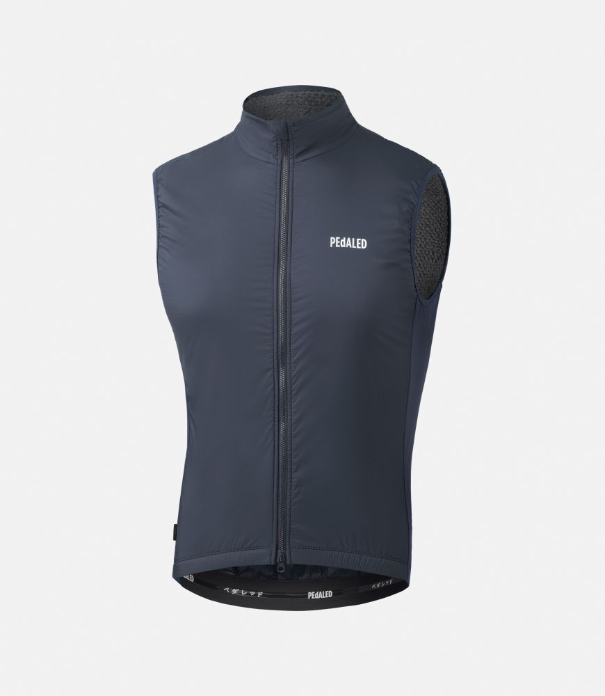 Cycling Vest Blue for Men - Front - Essential | PEdALED
