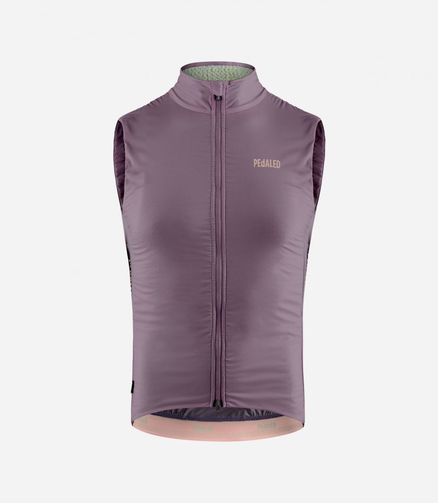 Cycling Insulated Vest Lilac for Men Front Element | PEdALED