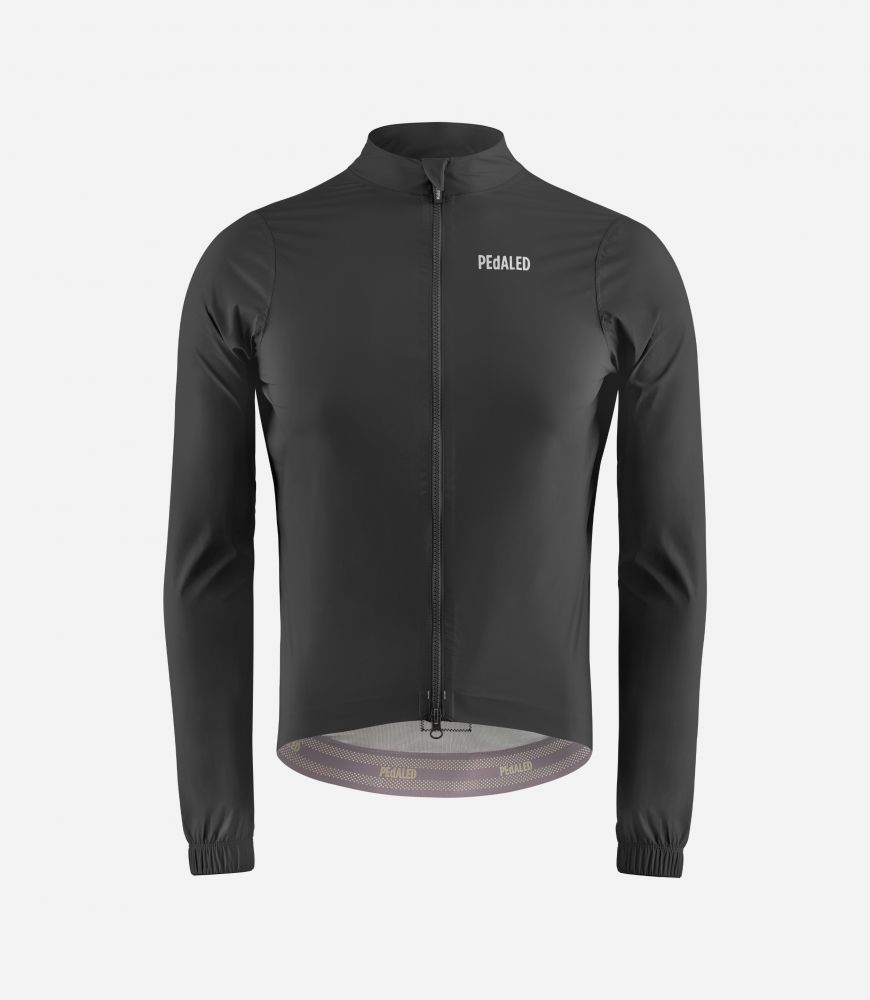 Cycling Waterproof Jacket Black for Men - Front - Element | PEdALED
