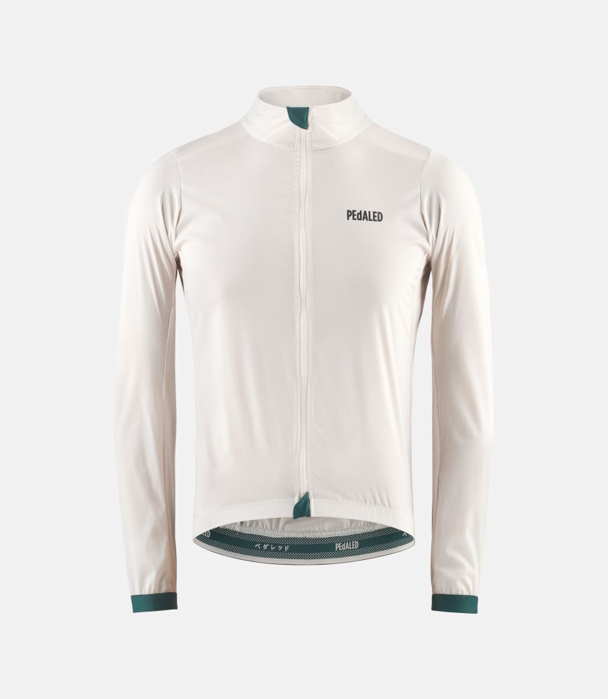 men cycling jacket windproof white essential front pedaled
