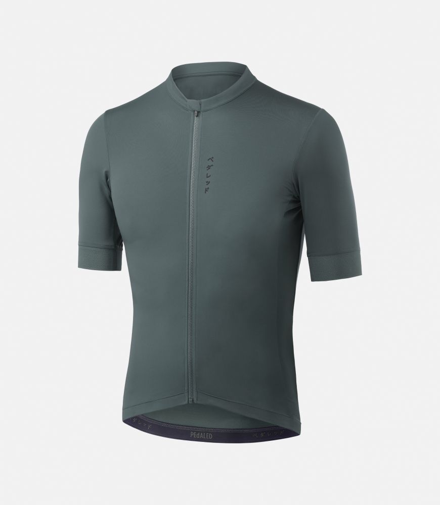 men cycling jersey grey mirai front pedaled