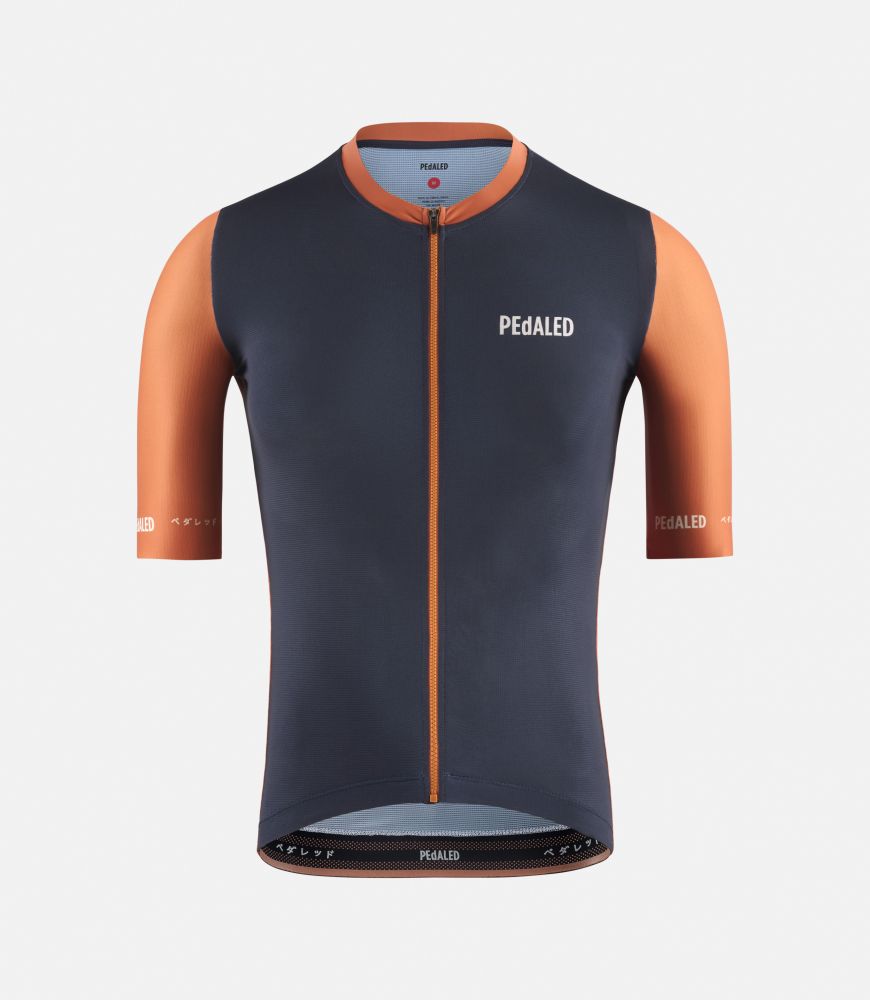 Cycling Jersey Navy for Men - Front - Logo | PEdALED
