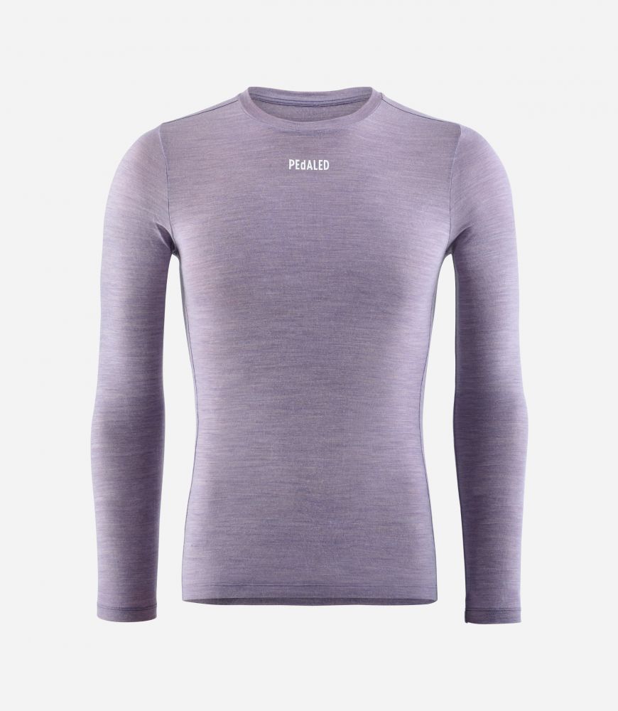 Cycling Merino Base Layer Lilac- Back - Element | PEdALED
