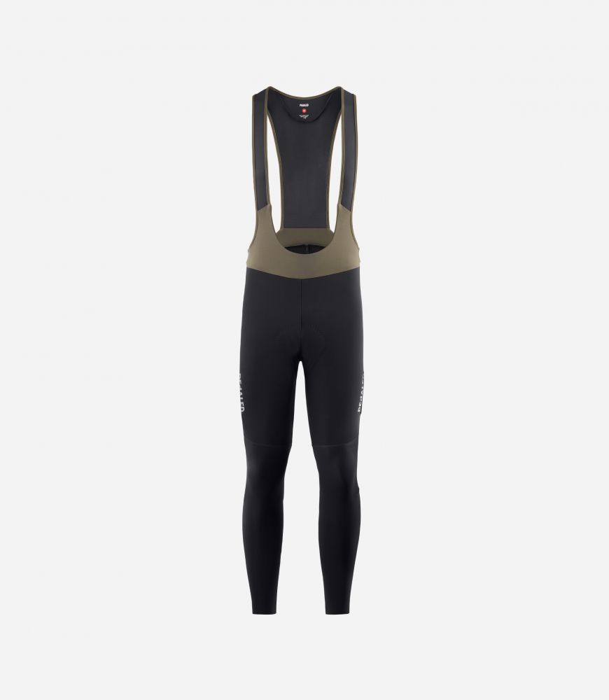 Cycling Thermo Winter Tights Black - Front - Element | PEdALED