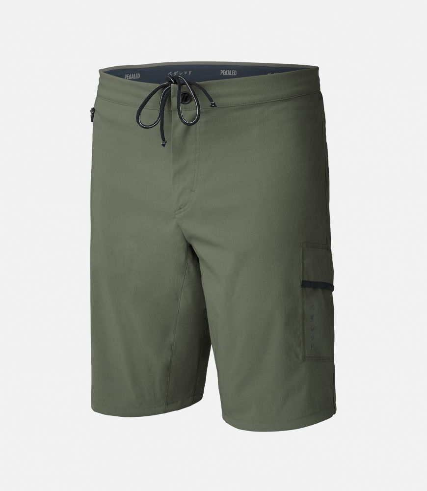 men gravel shorts green jary front pedaled