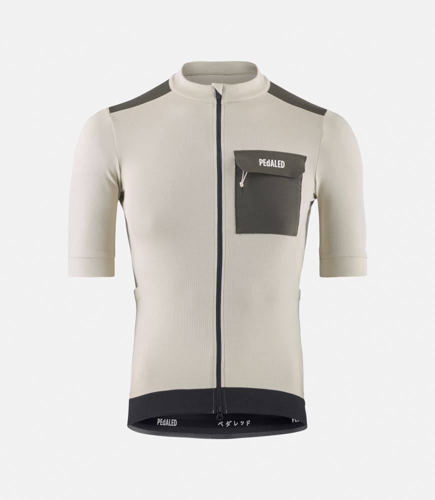 Cycling Merino Jersey White for Men - Front - Odyssey | PEdALED
