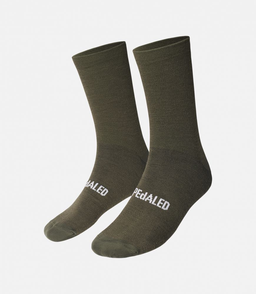 merino socks forest green essential pedaled