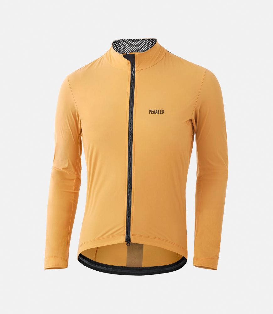 nest men water resistant cycling jacket honey front mirai pedaled