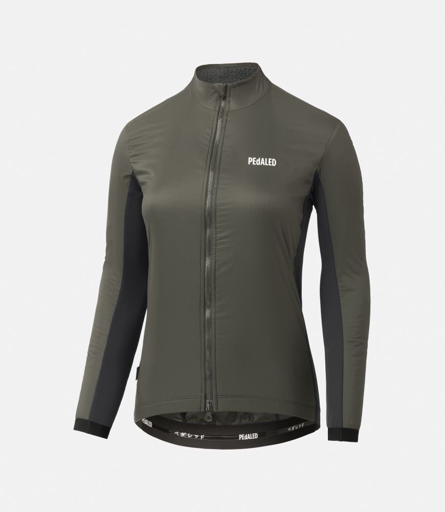 Cycling Jacket Grey for Women - Front - Essential | PEdALED
