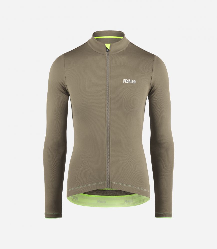 Cycling Jersey Merino Grey for Women - Front - Element | PEdALED
