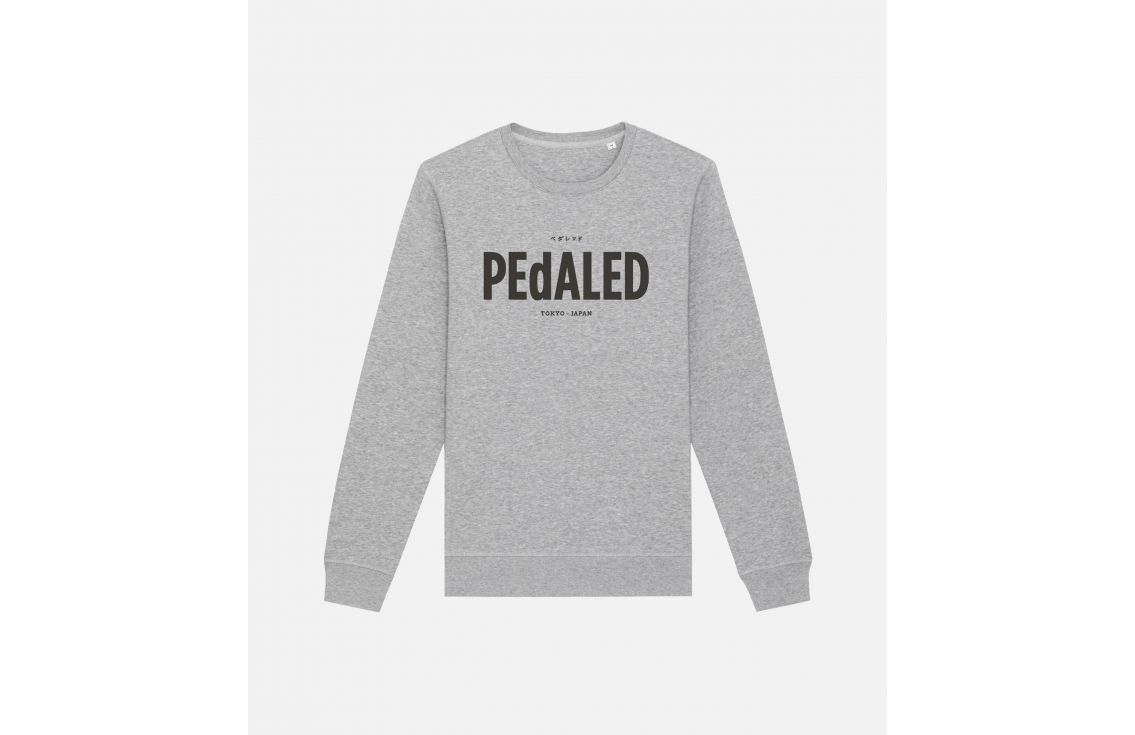 Cotton Sweatshirt Grey for Men - Front - Logo | PEdALED