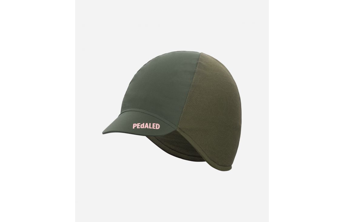 Cycling Merino Cap Green - Front - Element | PEdALED
