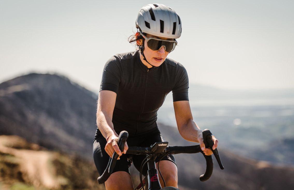 cycling merino jersey women charcoal grey essential in action pedaled