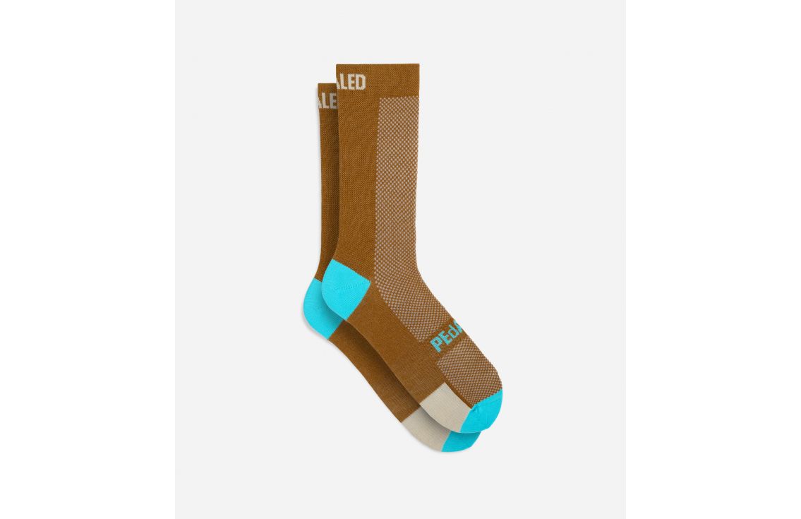 Cycling Socks Training Brown - Front - Element | PEdALED
