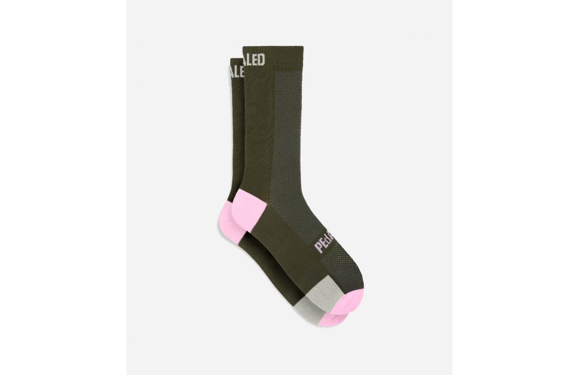 Cycling Socks Training Green - Front - Element | PEdALED
