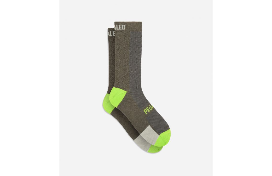 Cycling Socks Training Grey - Front - Element | PEdALED
