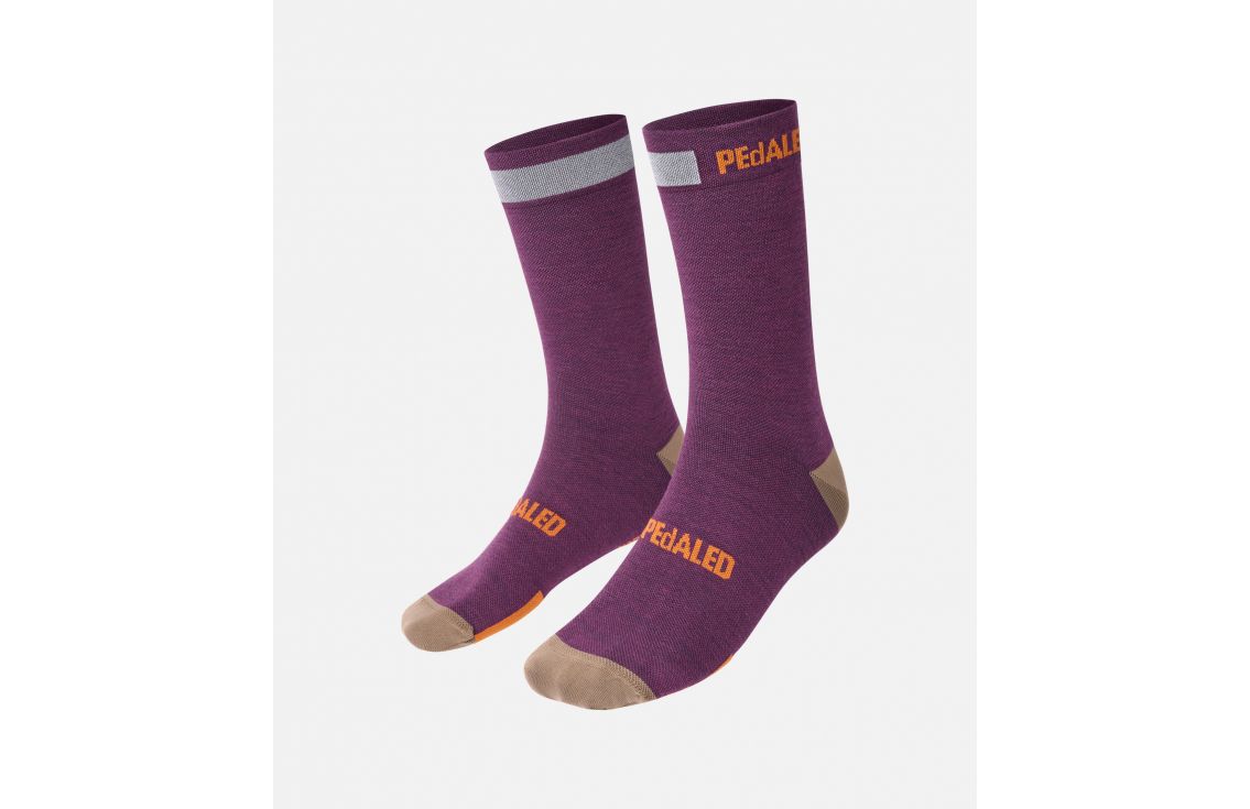 Cycling Reflective Socks Purple Unisex - Front - Odyssey | PEdALED

