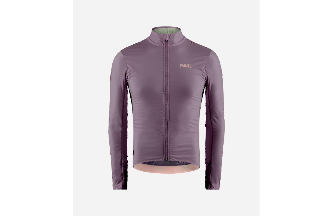 Cycling Insulated Jacket Lilac for Men - Front - Element | PEdALED
