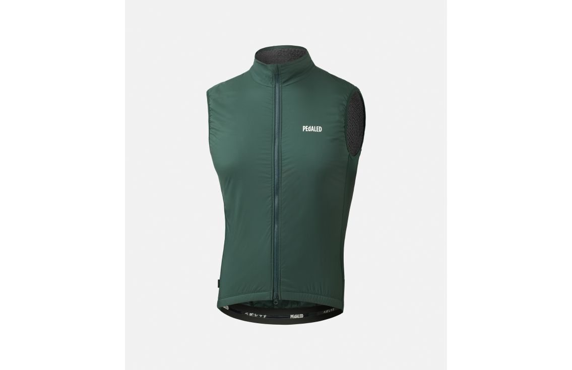 Cycling Vest Green for Men - Front - Essential | PEdALED
