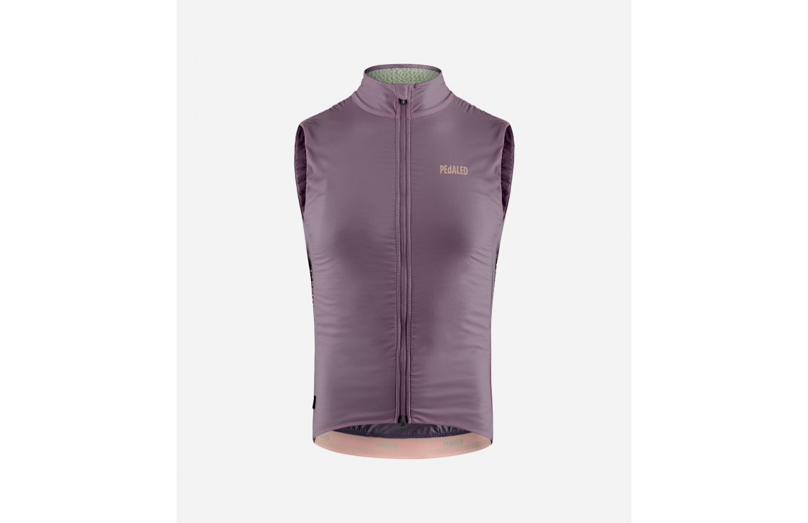 Cycling Insulated Vest Lilac for Men Front Element | PEdALED