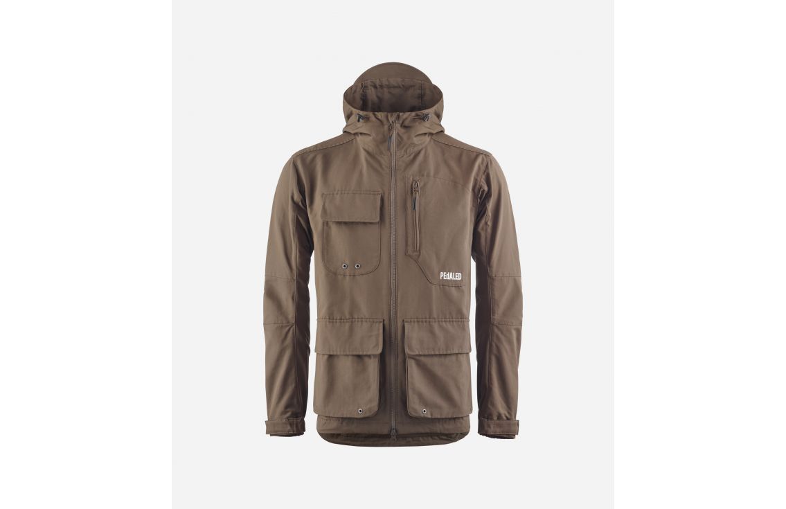 Cycling Adventure Jacket Brown for Men - Front - Lifewear | PEdALED
