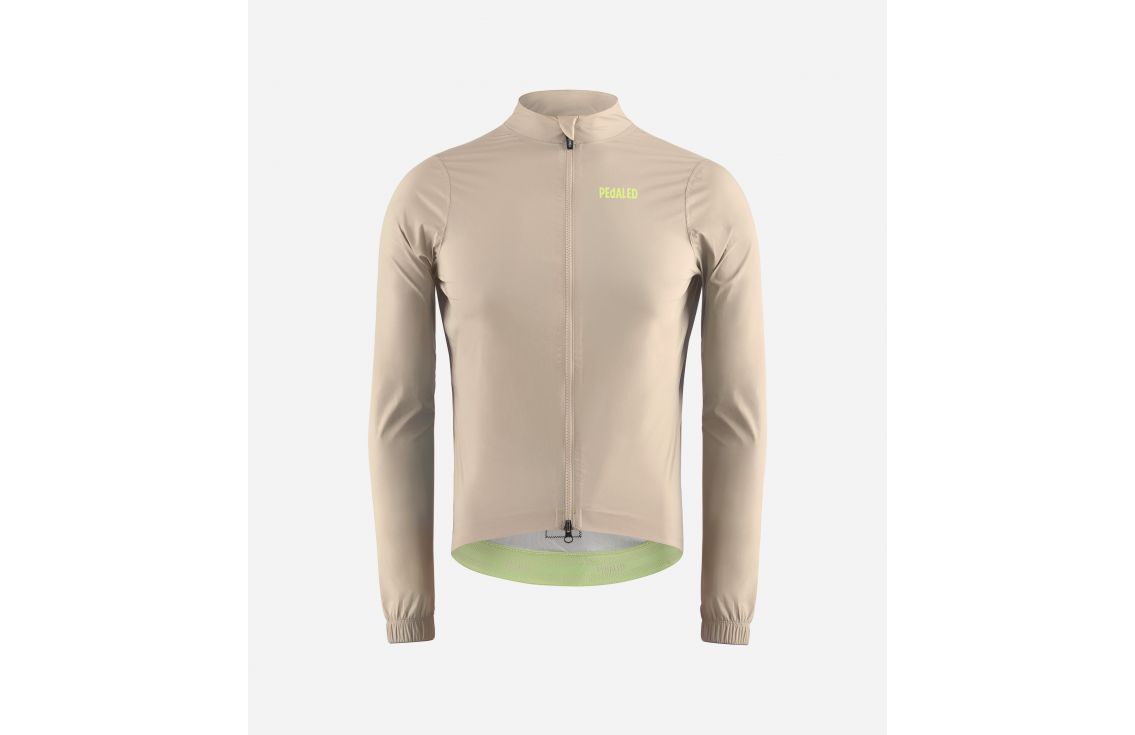Cycling Waterproof Jacket Off White for Men - Front - Element | PEdALED
