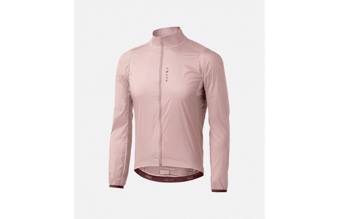 men cycling jacket windproof pink mirai front pedaled