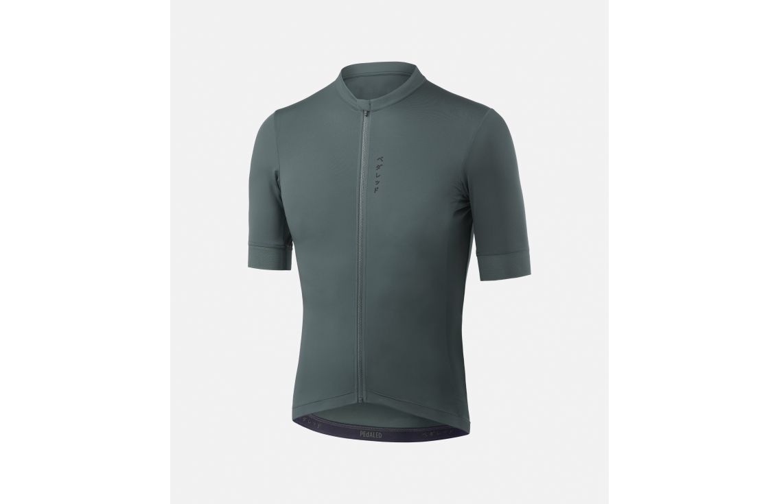 men cycling jersey grey mirai front pedaled