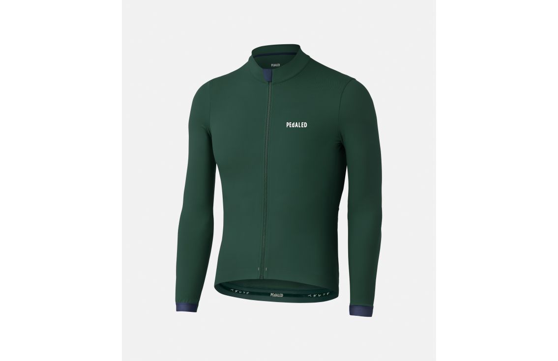 Cycling Jersey Green for Men - Front - Essential | PEdALED