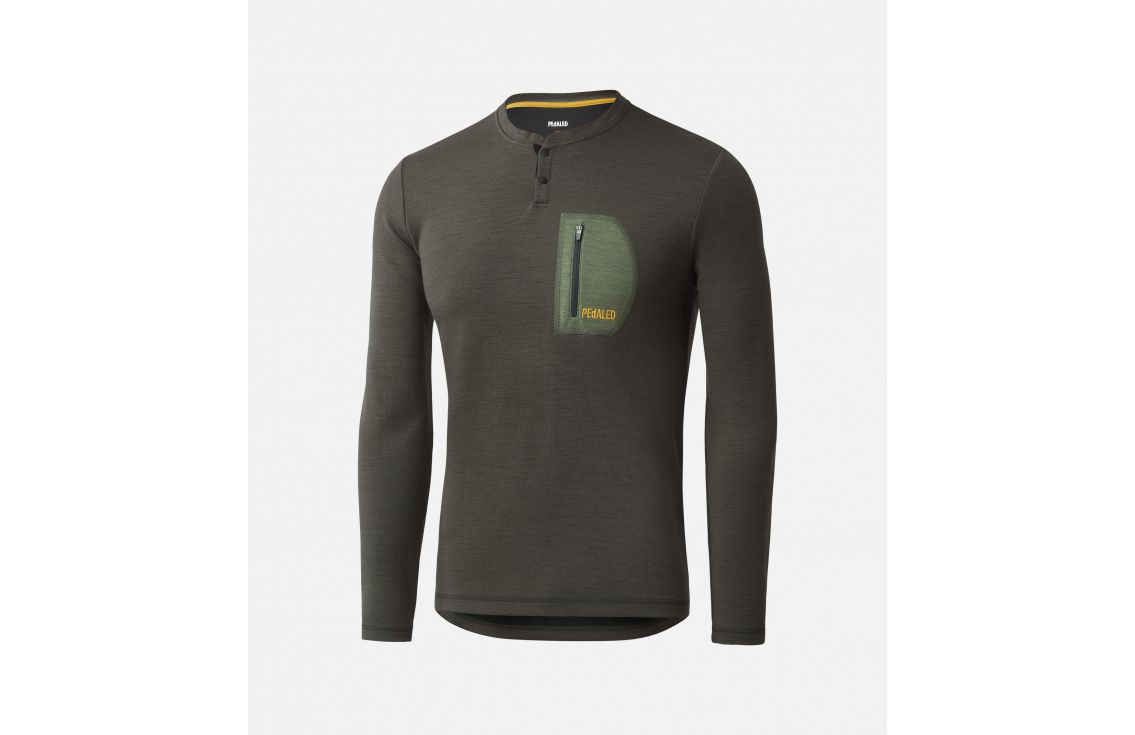 Cycling Jersey Longsleeve Grey for Men - Front - Jary | PEdALED