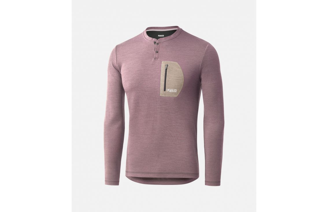 Cycling Jersey Longsleeve Pink for Men - Front - Jary | PEdALED
