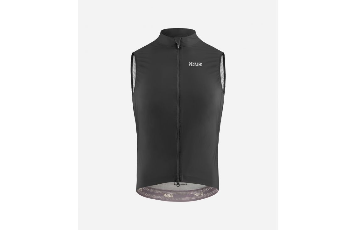 Cycling Waterproof Vest Black for Men - Front - Element | PEdALED

