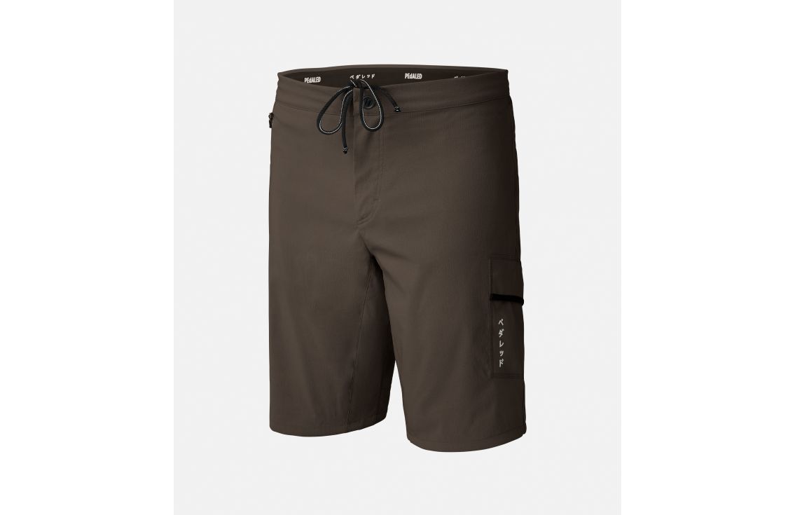 men gravel shorts brown jary front pedaled