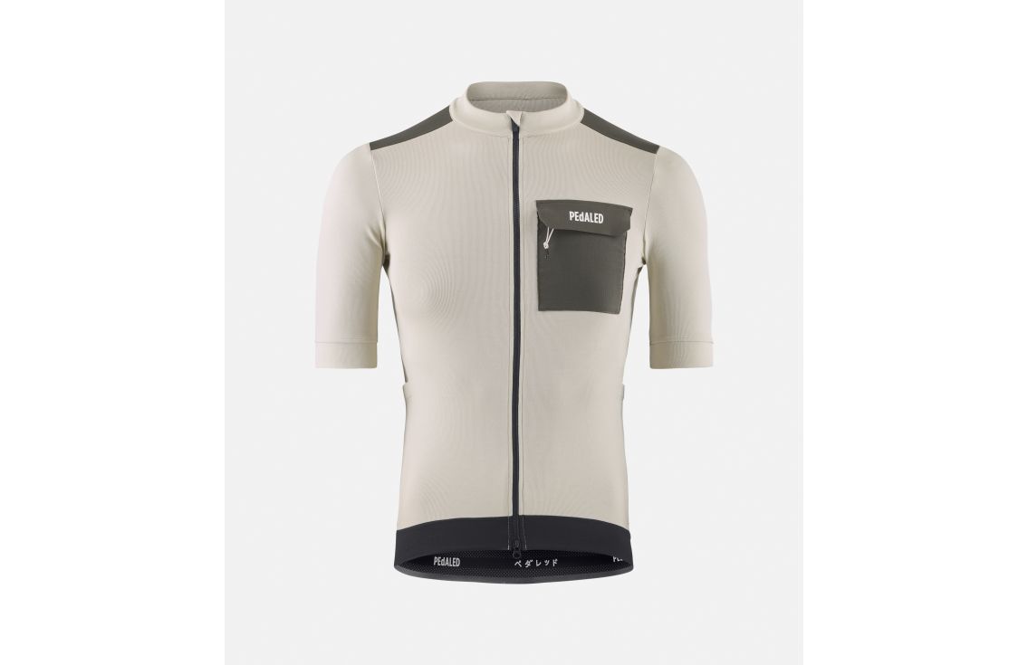 Cycling Merino Jersey White for Men - Front - Odyssey | PEdALED
