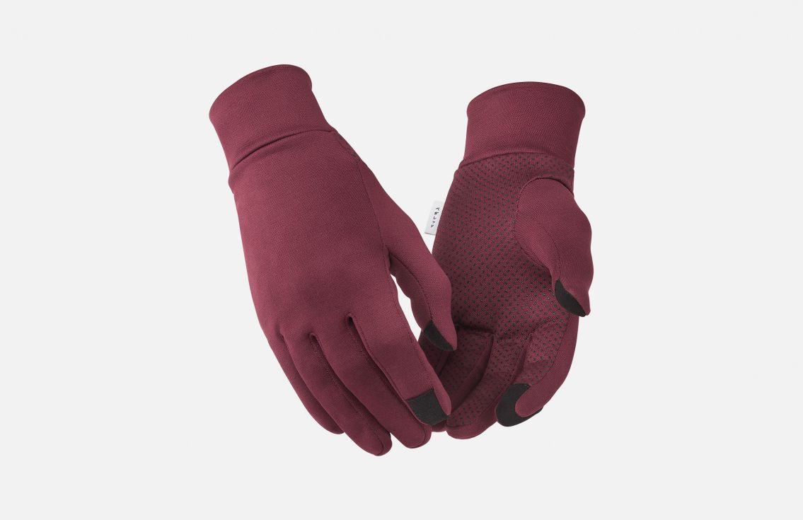 merino gloves burgundy essential still life pedaled