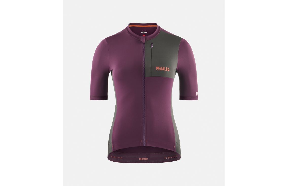 Cycling Cargo Jersey Purple  for Women - Front - Odyssey | PEdALED
