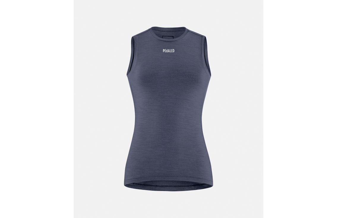 women cycling base layer merino navy essential front pedaled