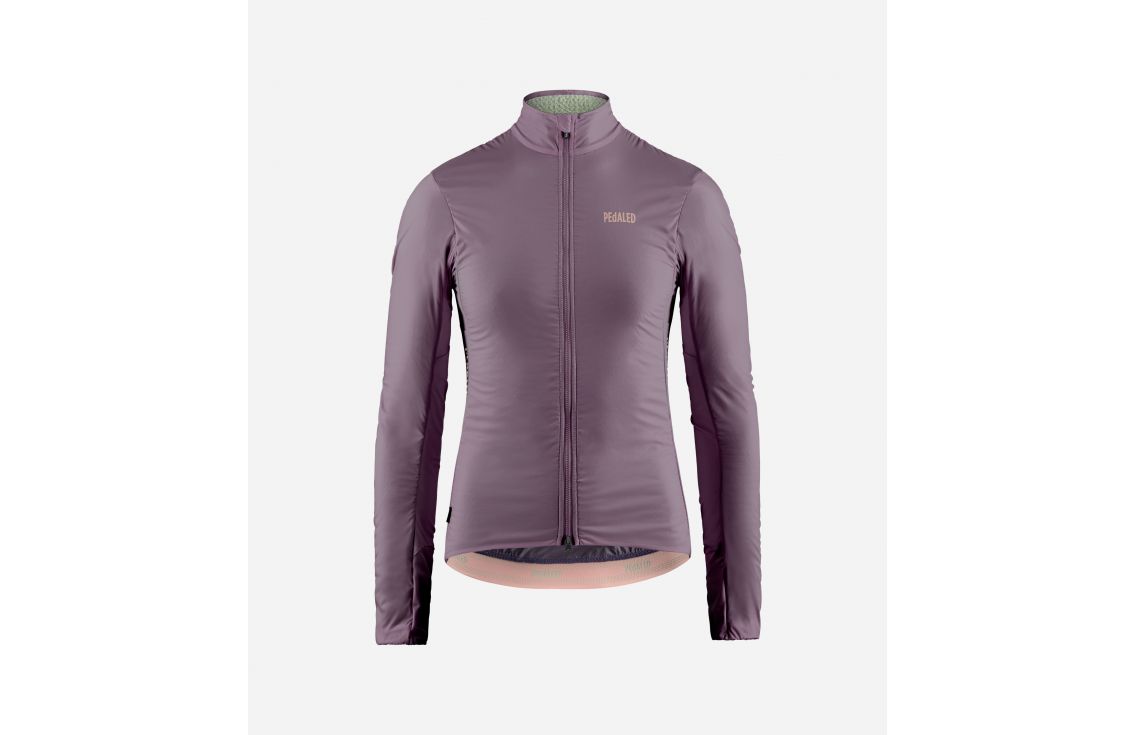 Cycling Insulated Jacket Lilac for Women - Front - Element | PEdALED